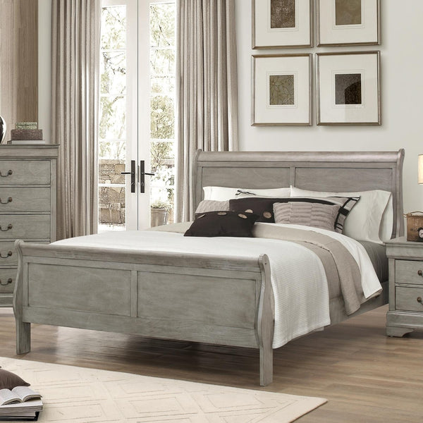 C.A. Munro Limited Louis Philip King Sleigh Bed CMB3550-K-HBFB/CMB3550-K-RAIL IMAGE 1