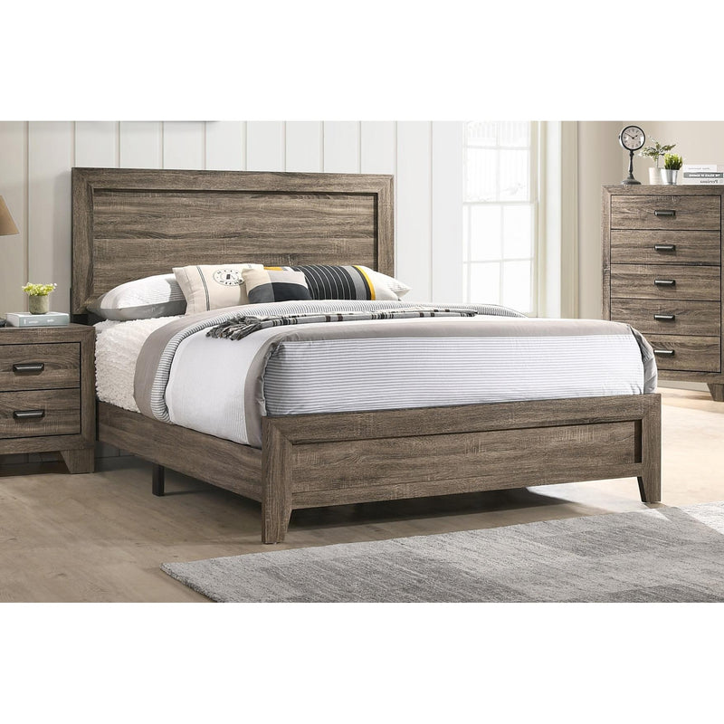 C.A. Munro Limited Millie Queen Panel Bed Millie CMB9200 Queen Panel Bed - Grey IMAGE 1