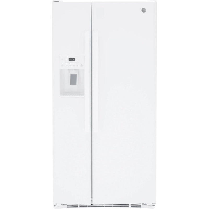 GE 33-inch, 23 cu. ft. Side-By-Side Refrigerator with Water and Ice Dispensing System GSS23GGPWW IMAGE 1