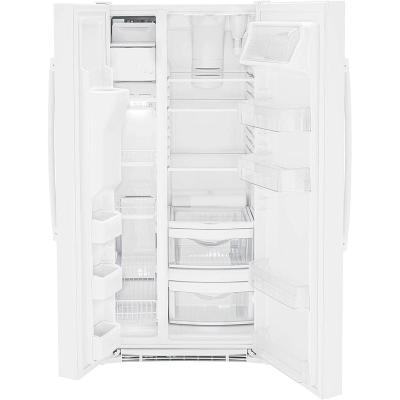 GE 33-inch, 23 cu. ft. Side-By-Side Refrigerator with Water and Ice Dispensing System GSS23GGPWW IMAGE 2