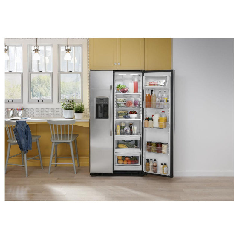 GE 33-inch, 23 cu. ft. Side-By-Side Refrigerator with Water and Ice Dispensing System GSS23GYPFS IMAGE 10