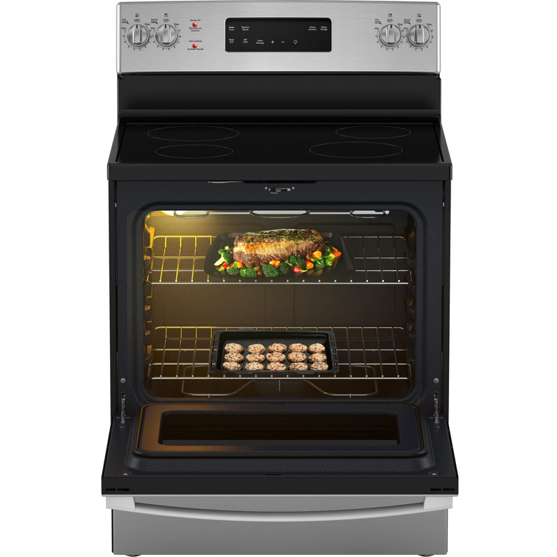 GE 30-inch Freestanding Electric Range with Self-Clean JCB630SVSS IMAGE 5