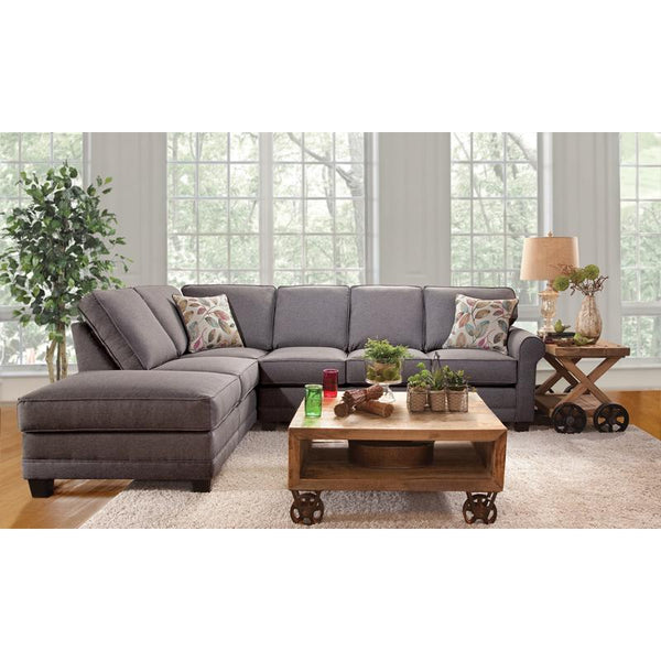 C.A. Munro Limited Fabric Sectional LH3700-LFCHS-JG/LH3700-RSF-JG IMAGE 1