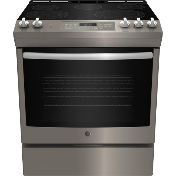 GE 30-inch Slide-in Electric Range with Self-cleaning oven and steam clean option JCS840EMES IMAGE 1