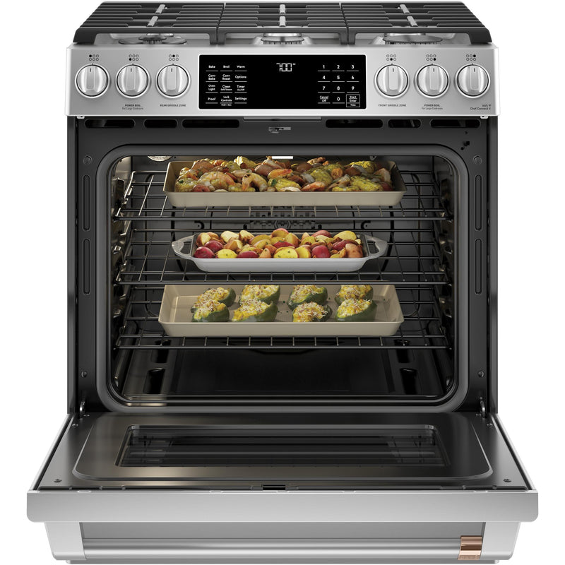 Café 30-inch Slide-in Gas Range with Convection Technology CCGS700P2MS1 IMAGE 4