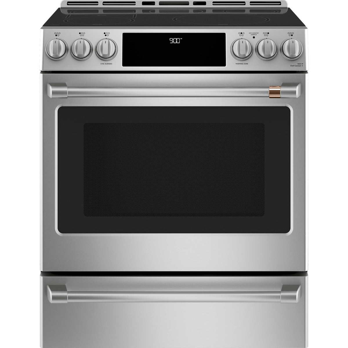 Café 30-inch Slide-in Induction Range with Warming Drawer