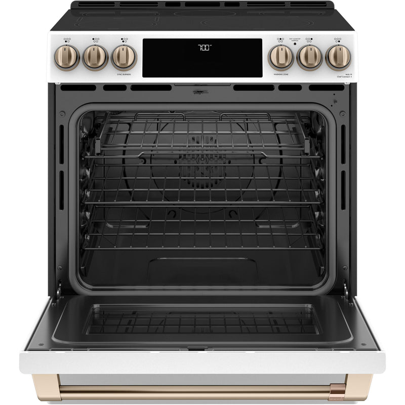 Café 30-inch Slide-in Electric Range with Warming Drawer CCES700P4MW2 IMAGE 3