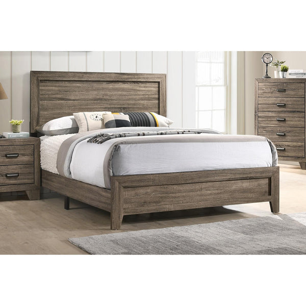 C.A. Munro Limited Millie Queen Panel Bed Millie CMB9200 Queen Panel Bed - Grey IMAGE 1
