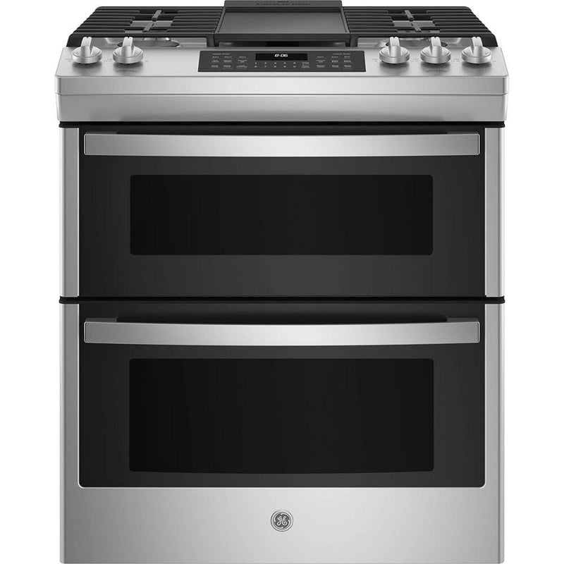 GE 30-inch Slide-in Gas Range with True European Convection Technology JCGSS86SPSS IMAGE 1