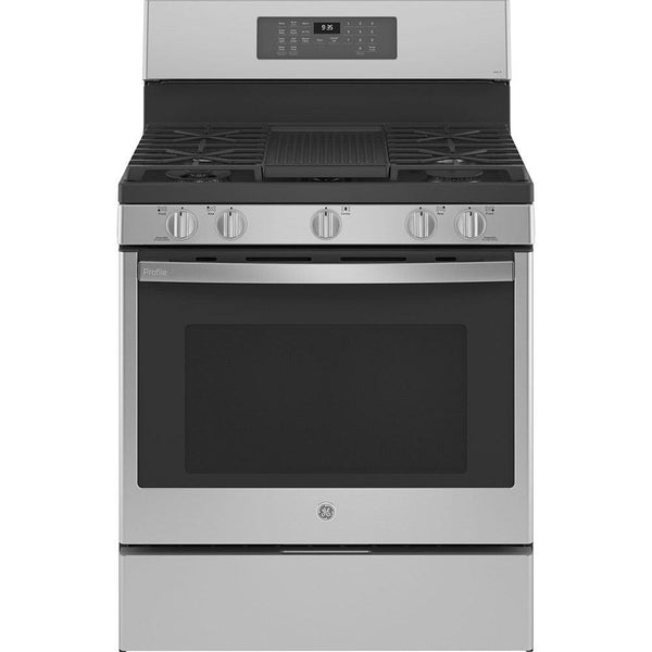 GE Profile 30-inch Freestanding Gas Range with True European Convection Technology PCGB935YPFS IMAGE 1