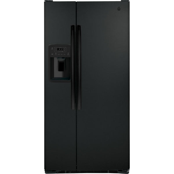 GE 33-inch, 23 cu. ft. Side-By-Side Refrigerator with Water and Ice Dispensing System GSS23GGPBB IMAGE 1