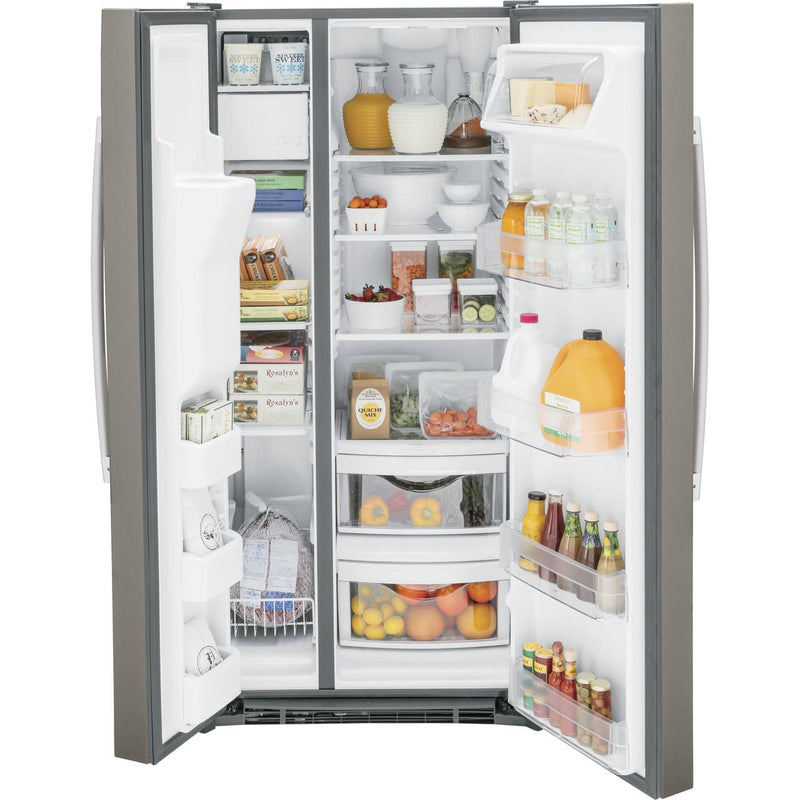 GE 33-inch, 23 cu. ft. Side-By-Side Refrigerator with Water and Ice Dispensing System GSS23GMPES IMAGE 3