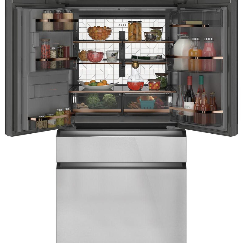 Café 36-inch, 22.3 cu.ft. Counter-Depth French 4-Door Refrigerator with Wi-Fi CXE22DM5PS5 IMAGE 5