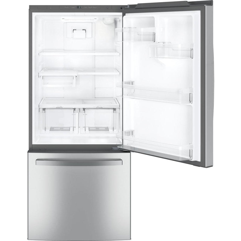 GE 30-inch, 21 cu.ft. Freestanding Bottom Freezer Refrigerator with Interior Ice Maker GDE21EYKFS IMAGE 3