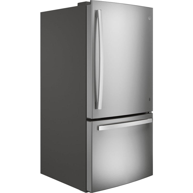 GE 33-inch, 24.8 cu.ft. Freestanding Bottom Freezer Refrigerator with Interior Ice Maker GDE25EYKFS IMAGE 2