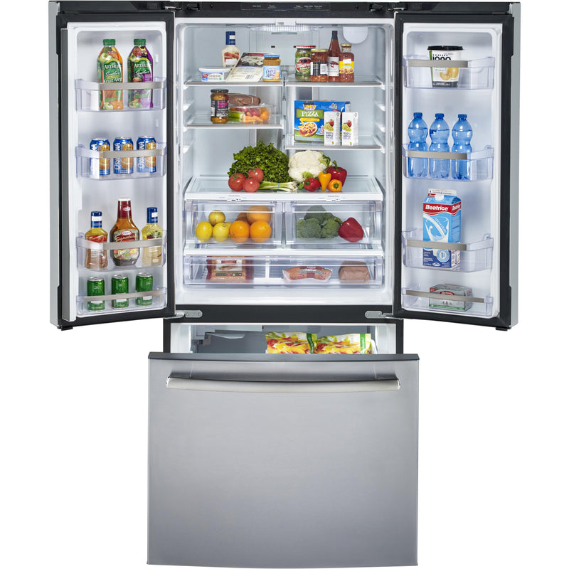 GE Profile 33-inch, 24.8 cu. ft. French 3-Door Refrigerator with APF Technology PNE25NYRKFS IMAGE 3