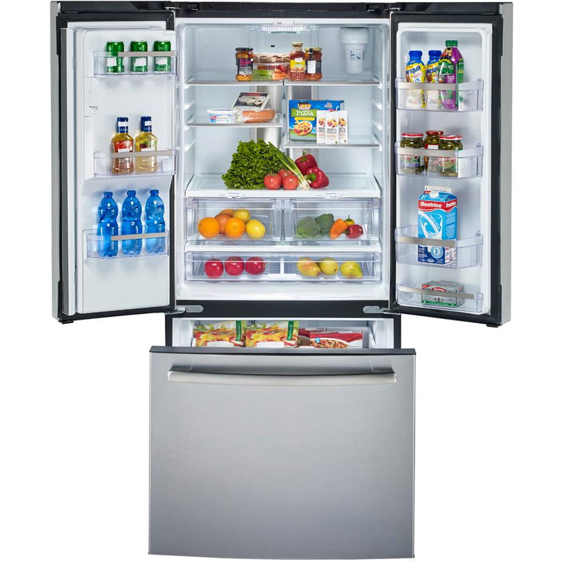 GE Profile 33-inch, 23.6 cu. ft. French 3-Door Refrigerator with Water and Ice Dispensing System PFE24HYRKFS IMAGE 3
