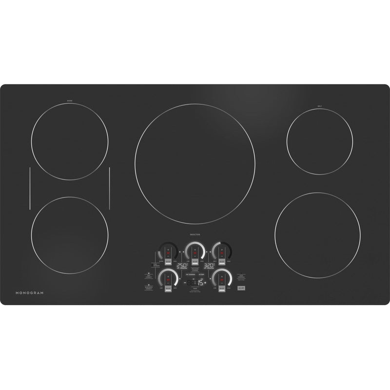Monogram 36-inch Built-in Induction Cooktop with Wi-Fi Connect ZHU36RDTBB IMAGE 2