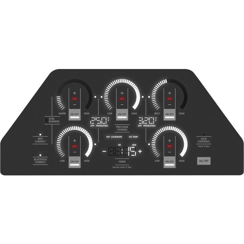 Monogram 36-inch Built-in Induction Cooktop with Wi-Fi Connect ZHU36RDTBB IMAGE 4