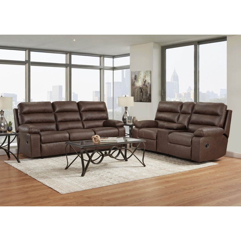 C.A. Munro Limited Reclining Fabric Loveseat with Console MAF1820 CC IMAGE 2